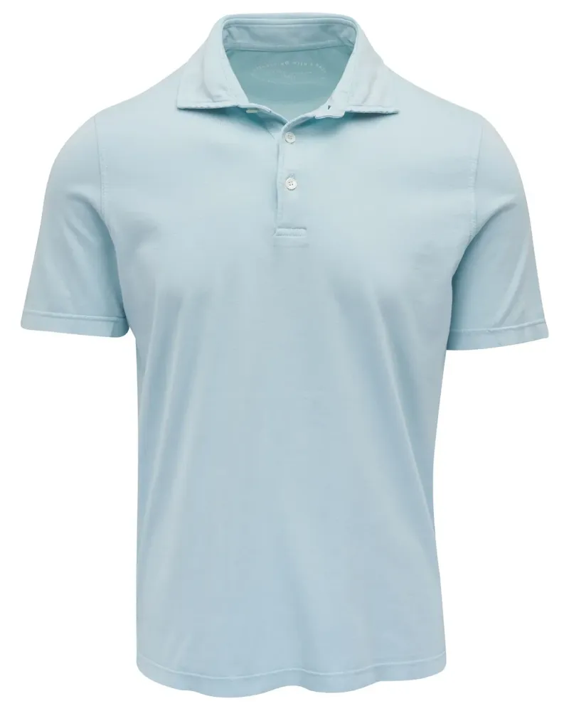 Fedeli Poloshirt aus Jersey - Blau Blau