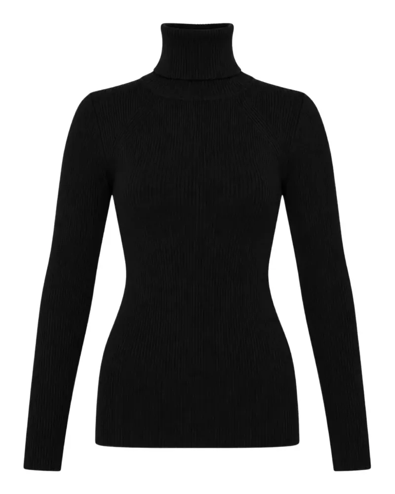 Junya Watanabe Gerippter Rollkragenpullover - Schwarz Schwarz