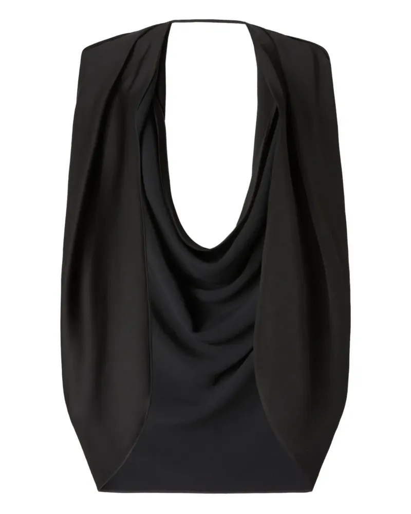 Genny Drapiertes Cape - Schwarz Schwarz