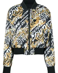 Versace Jeans Wendbare Bomberjacke Schwarz