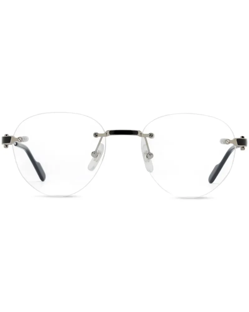 Cartier Brille mit rundem Gestell - Grau Grau