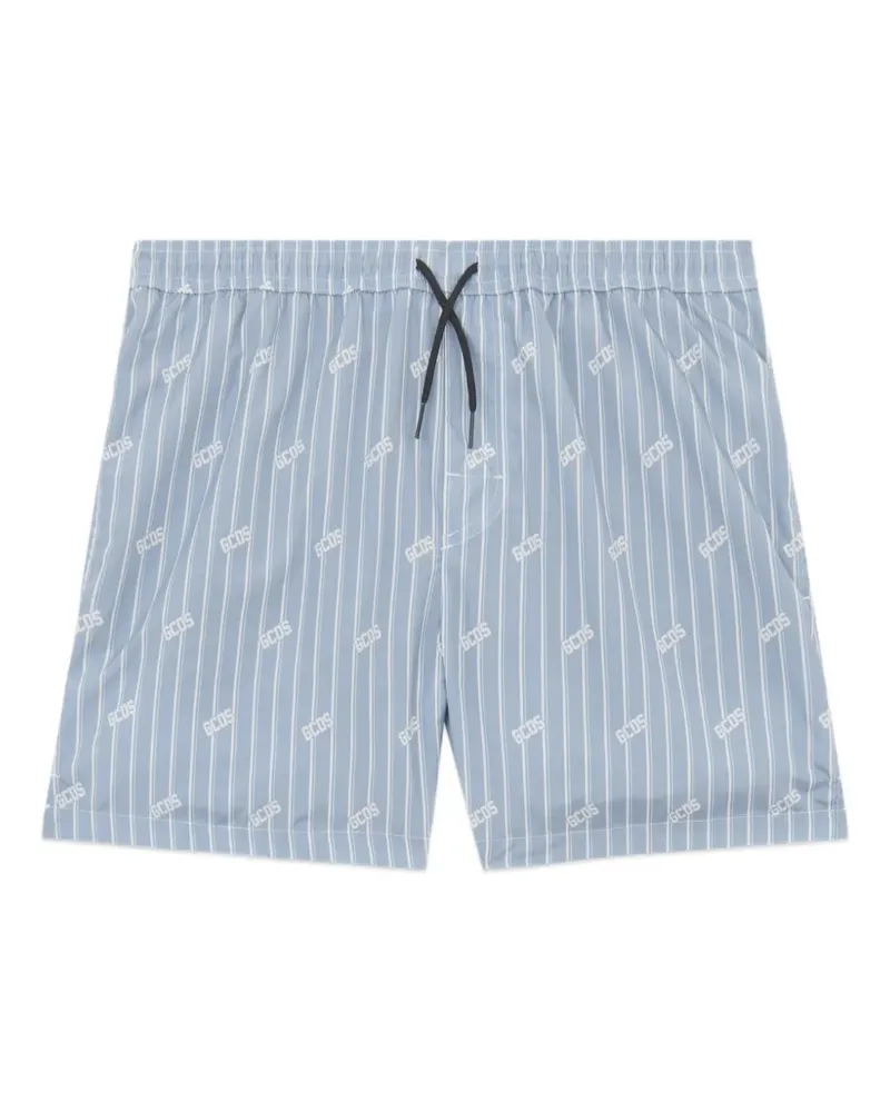 GCDS Badeshorts mit Nadelstreifen - Blau Blau