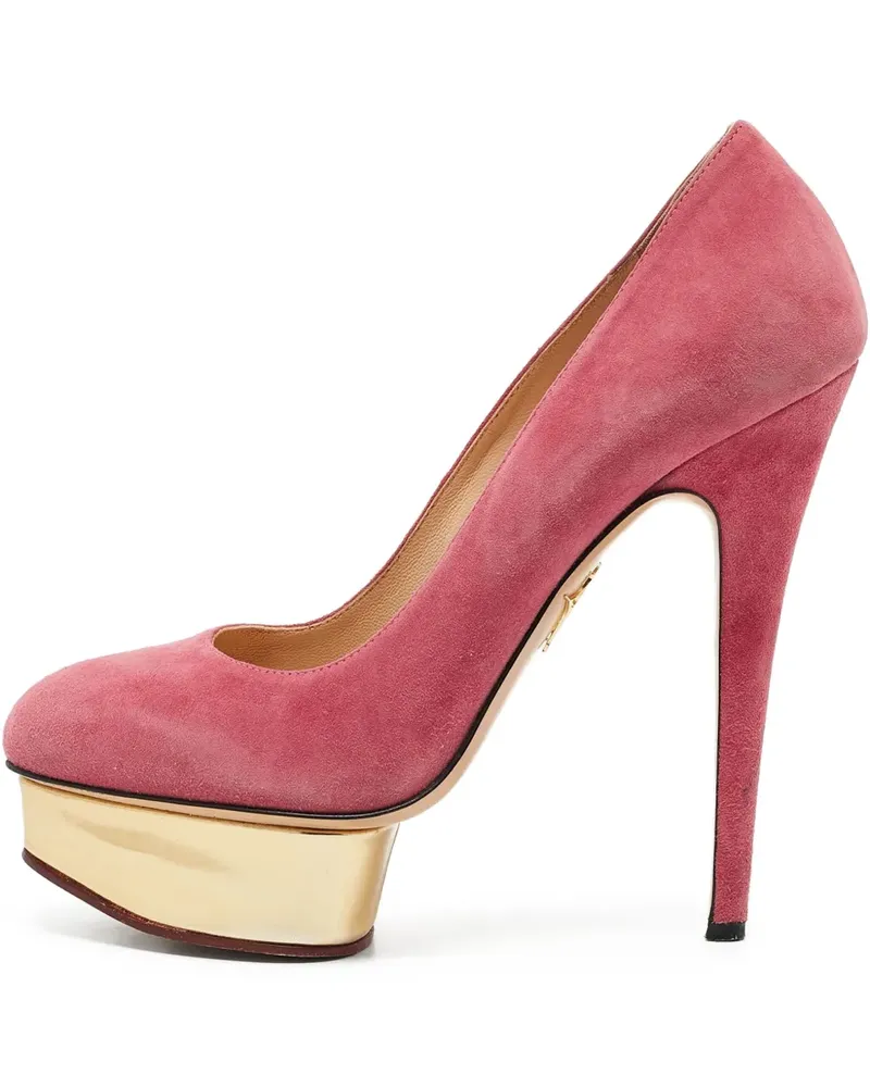 Charlotte Olympia Pre-owned Plateau-Pumps aus Wildleder 150mm - Rosa Rosa