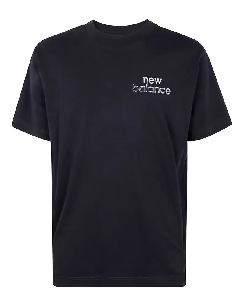 New Balance Chrome Runner T-Shirt im Metallic-Look - Schwarz Schwarz