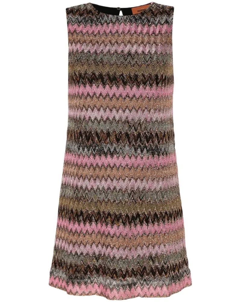 Missoni Lurex-Minikleid mit Zickzackmuster - Schwarz Schwarz