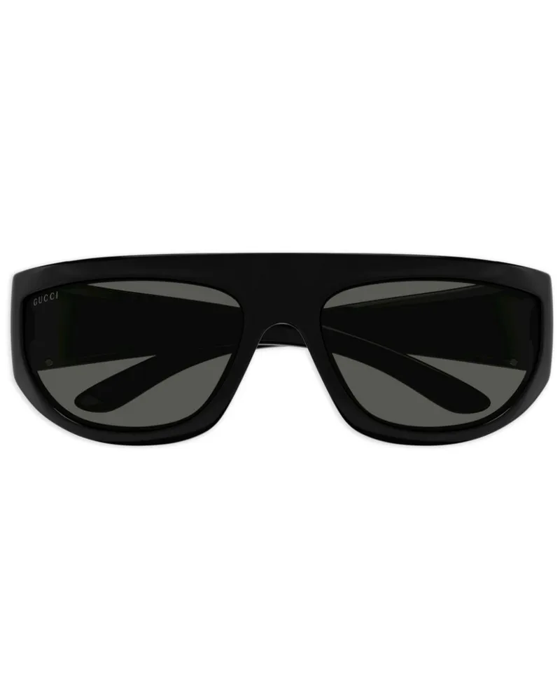 Gucci Sonnenbrille im Biker-Look - Schwarz Schwarz