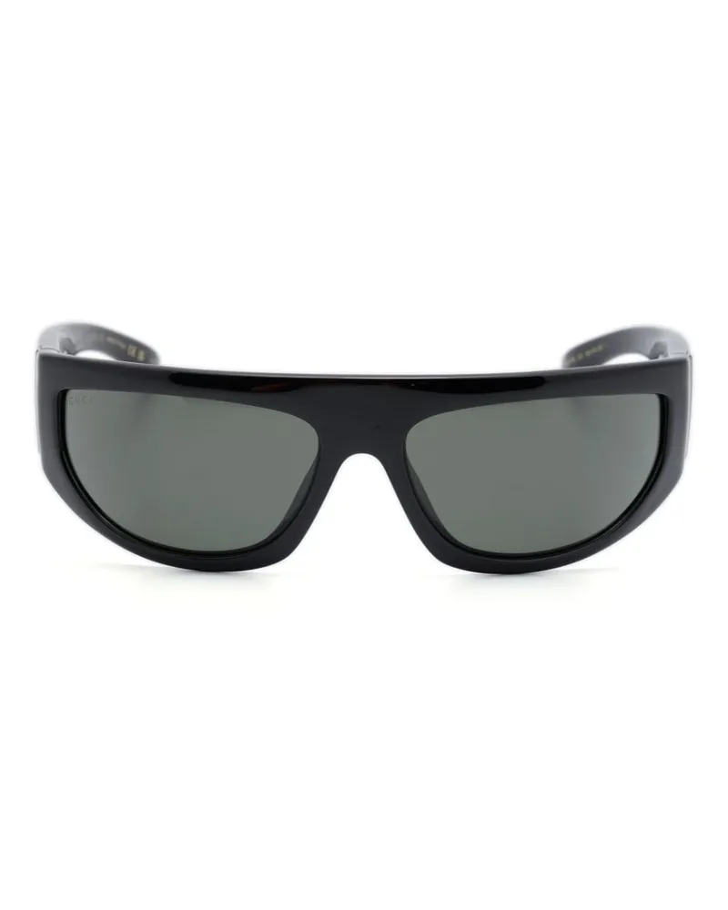 Gucci Sonnenbrille im Biker-Look - Schwarz Schwarz
