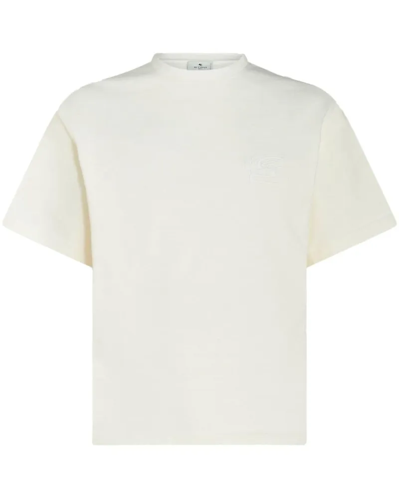 Etro T-Shirt mit Logo-Stickerei Nude