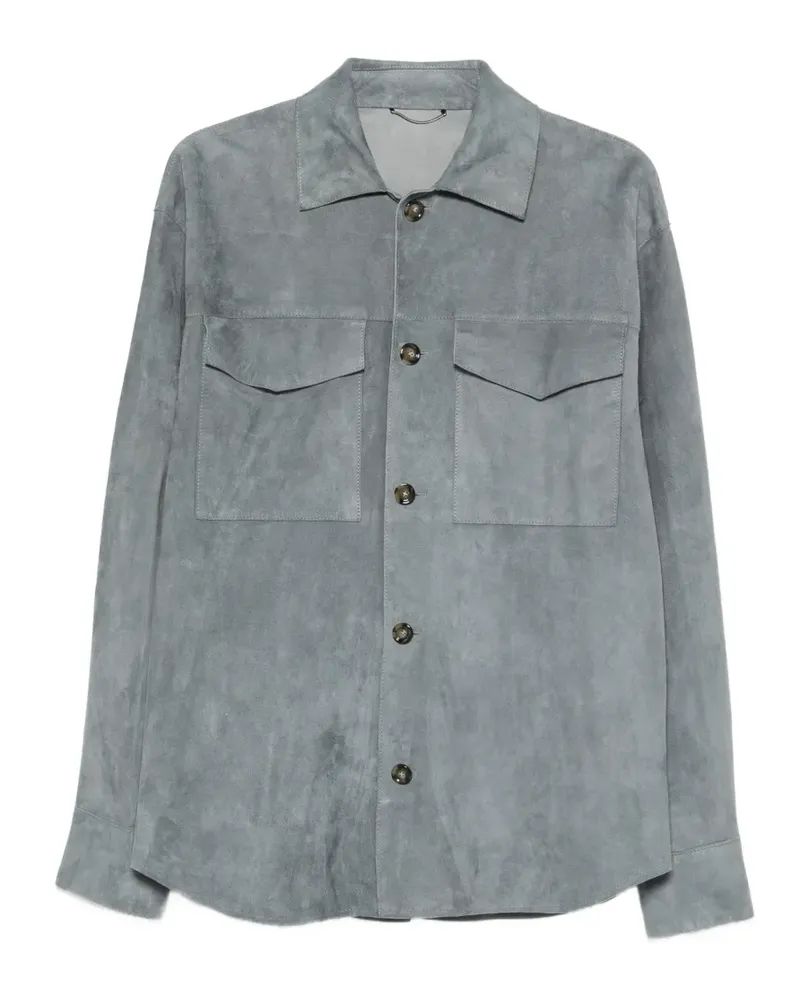 LARDINI Hemd mit Brusttasche - Grau Grau