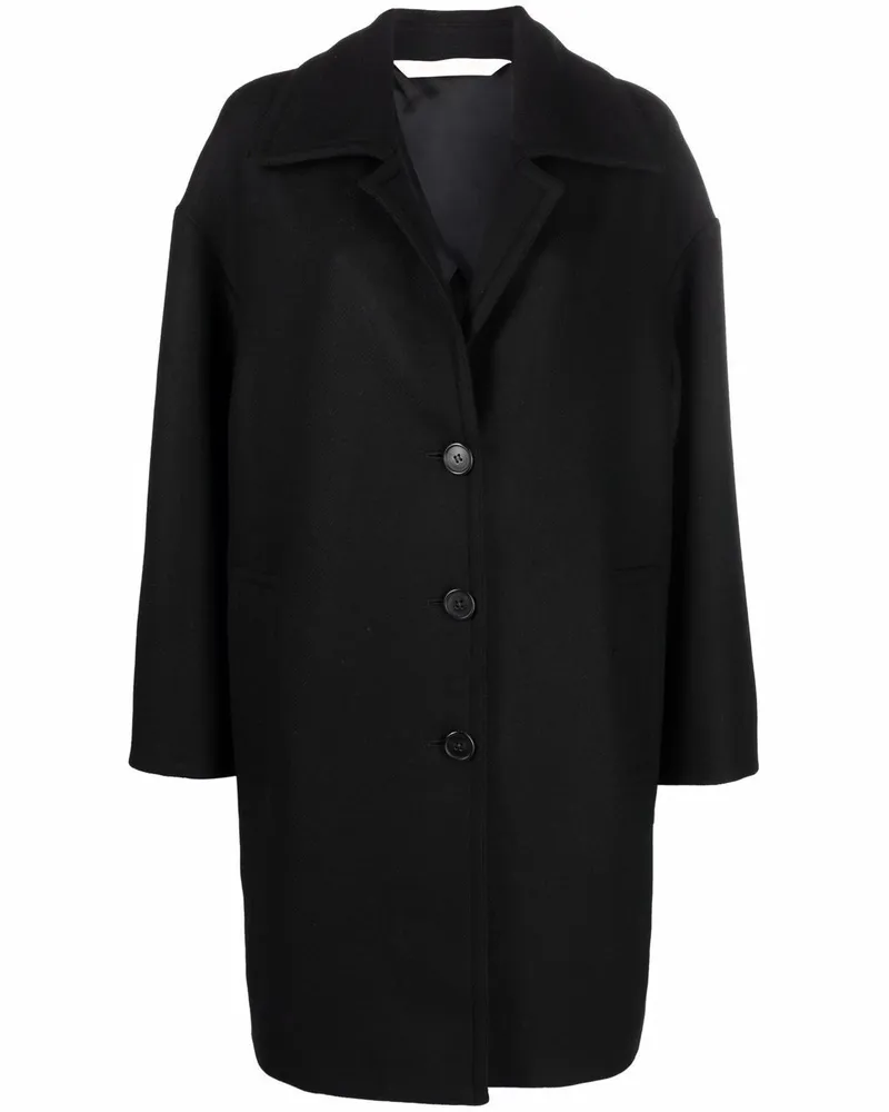 Palm Angels Mantel im Oversized-Look - Schwarz Schwarz
