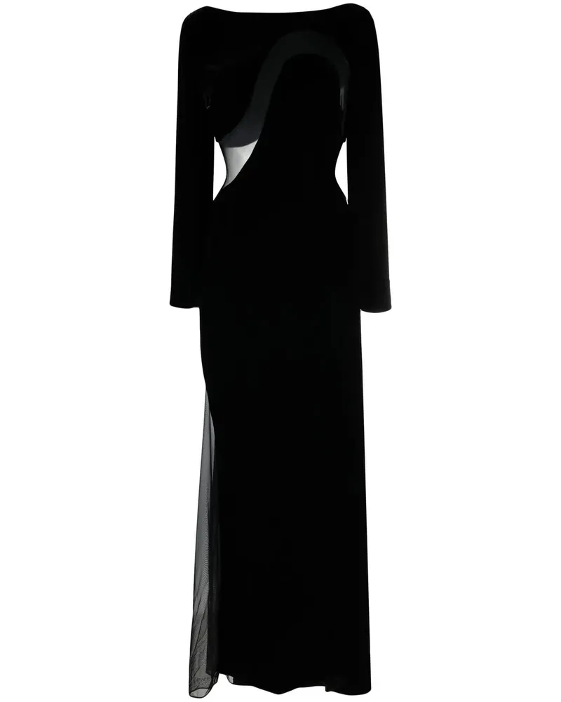 Tom Ford Abendkleid mit Netzeinsatz - Schwarz Schwarz