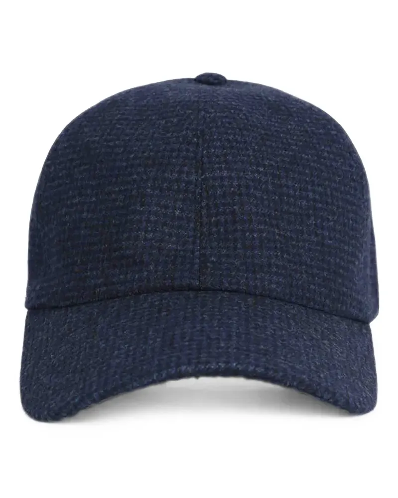 Borsalino Hiker houndstooth wool baseball cap - Blau Blau