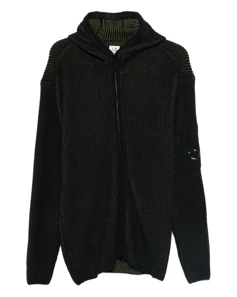 C.P. Company Hoodie mit Linsen-Detail - Schwarz Schwarz