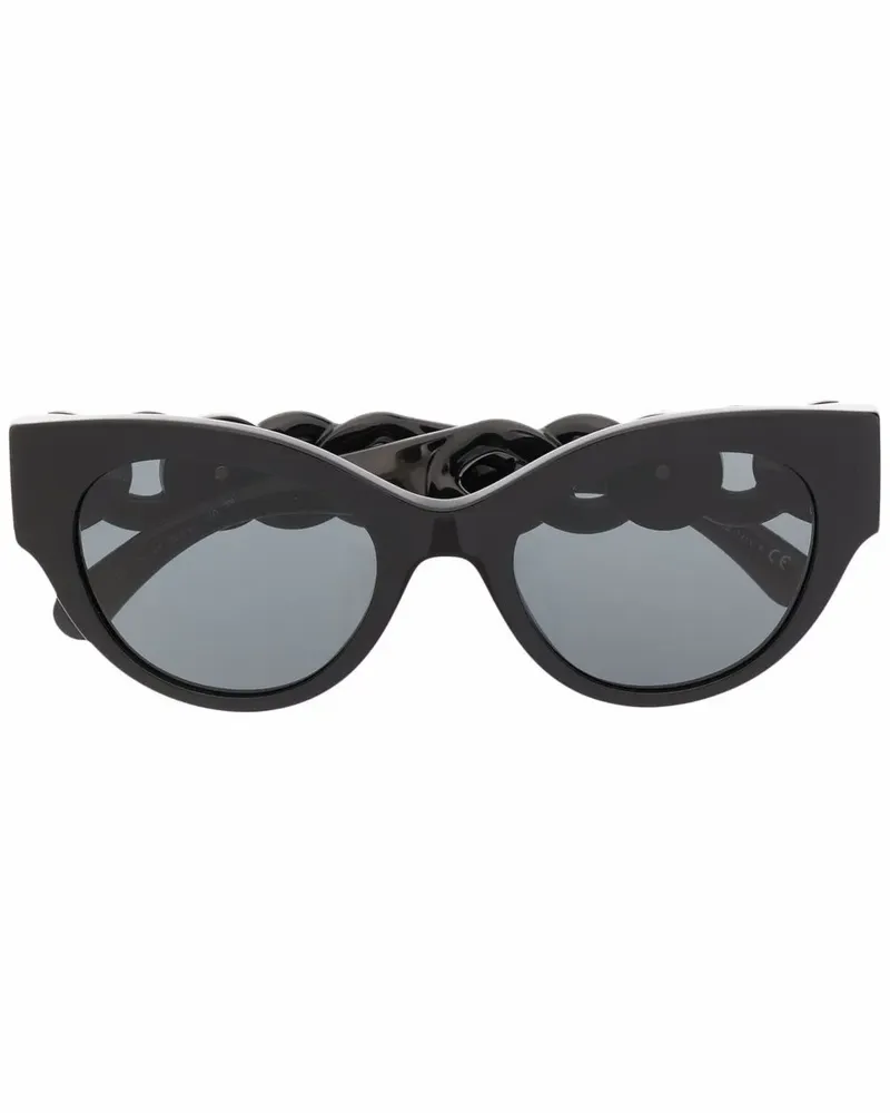 Versace Klassische Sonnenbrille - Schwarz Schwarz
