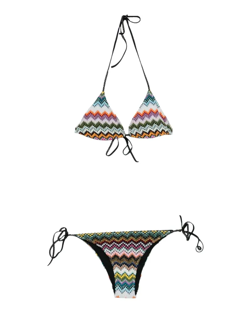 Missoni zigzag tie bikini - Schwarz Schwarz