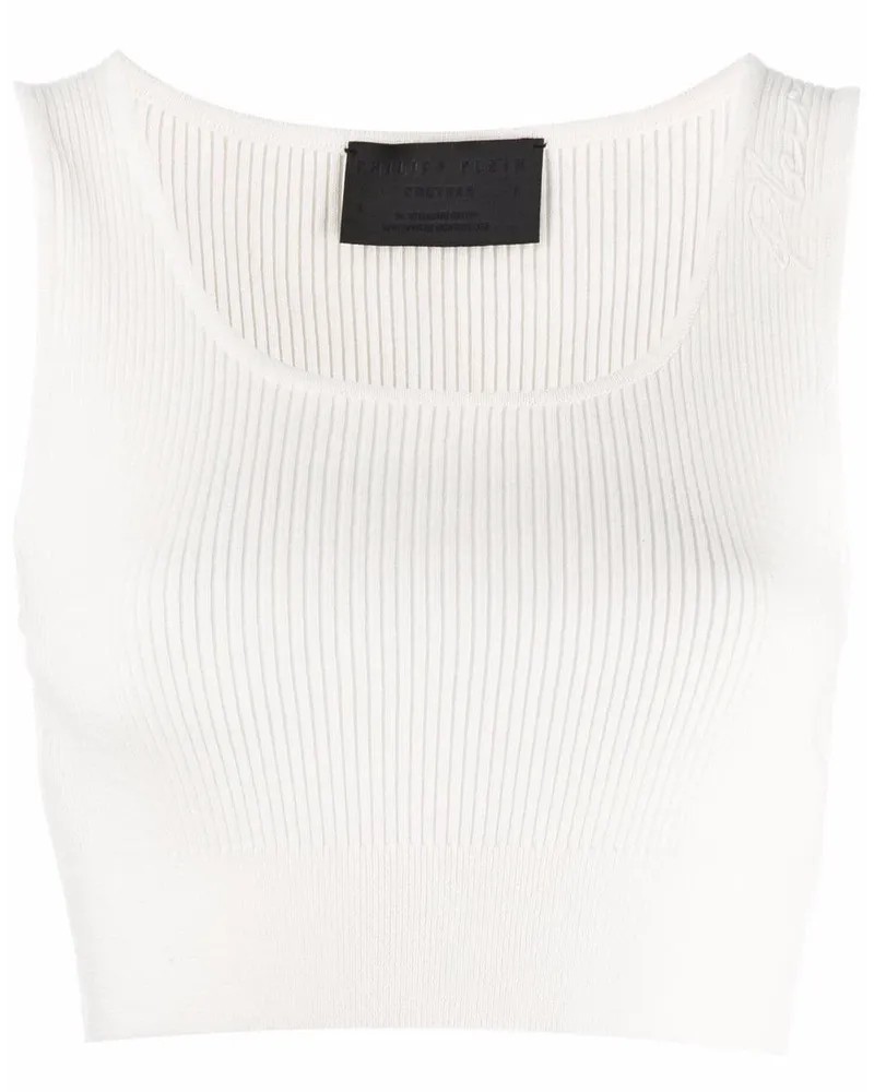 Philipp Plein Signature Cropped-Top - Nude Nude