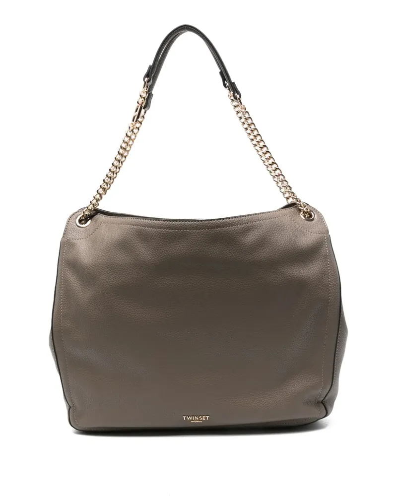 Twin-Set Handtasche mit Kettenriemen - Nude Nude