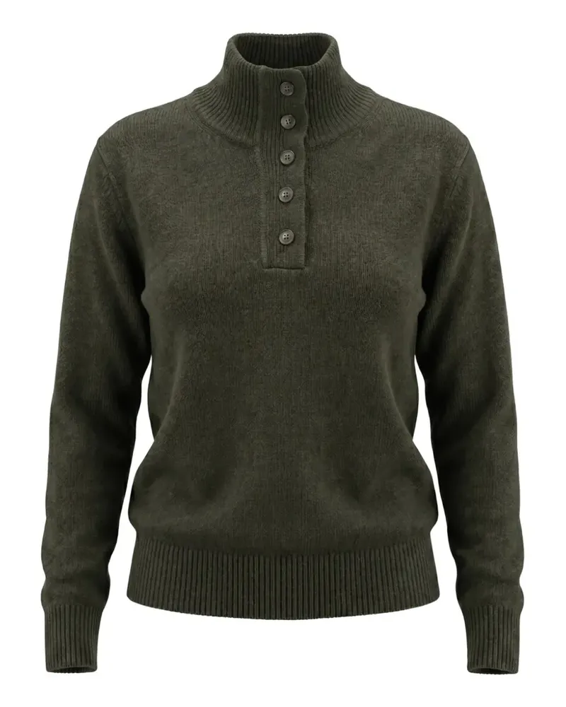 Nili Lotan Stehkragen-Pullover mit Knopfleiste - Grün Grün