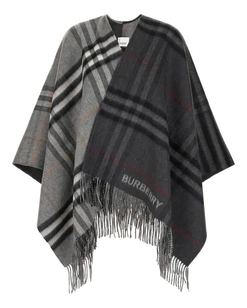 Burberry Kariertes Cape - Grau Grau