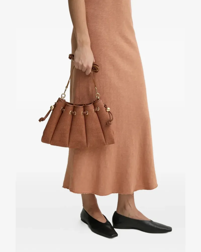 THEMOIRÈ Schultertasche mit Kordelzug - Braun Braun