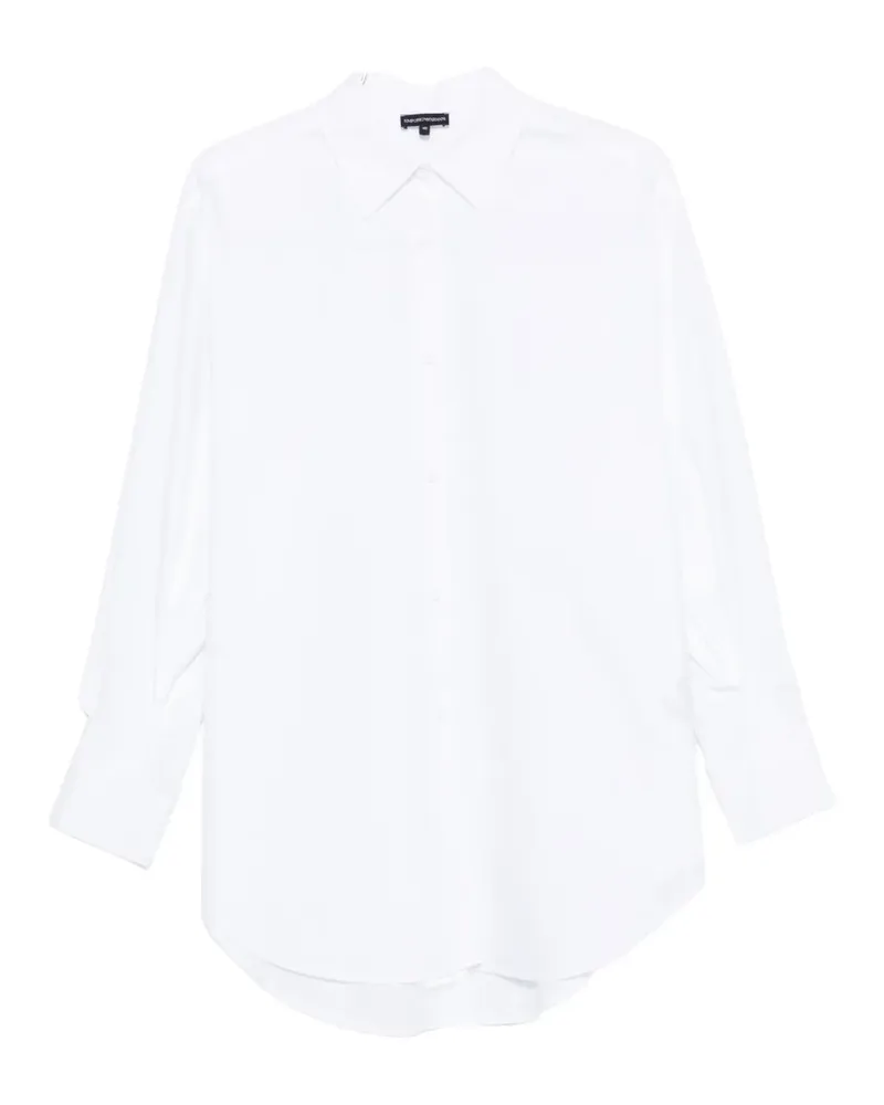 Emporio Armani button-up curved-hem shirt - Weiß Weiß