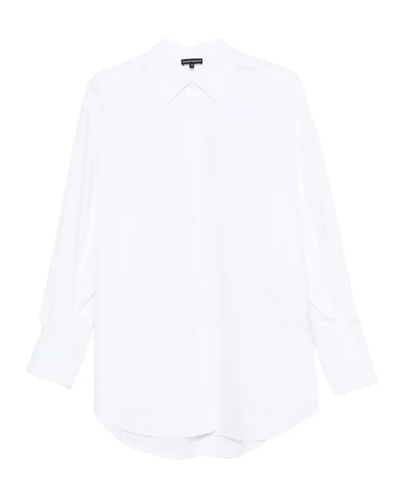 Emporio Armani Hemd mit abgerundetem Saum - Weiß Weiß