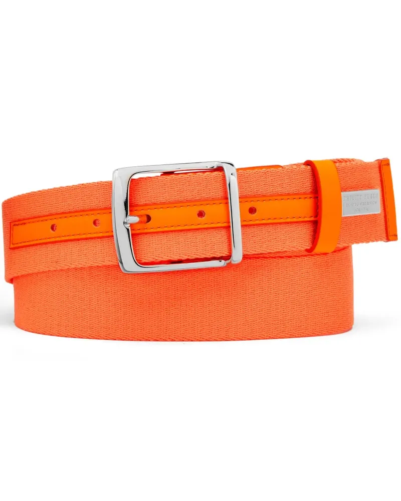 Philipp Plein Schnallengürtel mit Lederbesatz - Orange Orange