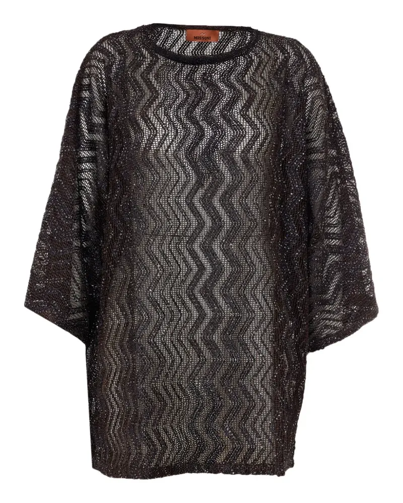 Missoni sequin knitted kaftan - Schwarz Schwarz