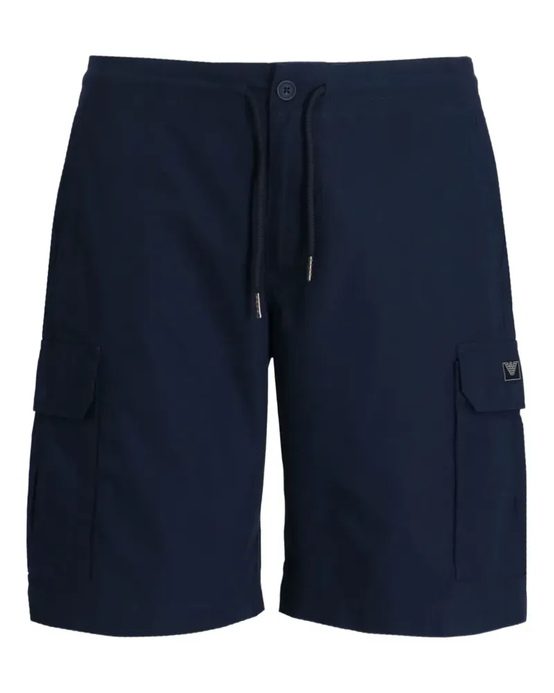 Emporio Armani Shorts mit Logo-Applikation - Blau Blau