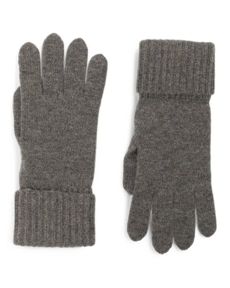 N.Peal Handschuhe mit gerippten Bündchen - Grau Grau