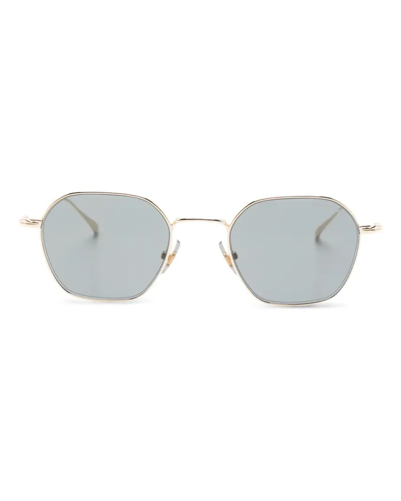 Montblanc Sonnenbrille mit geometrischem Gestell - Gold Gold
