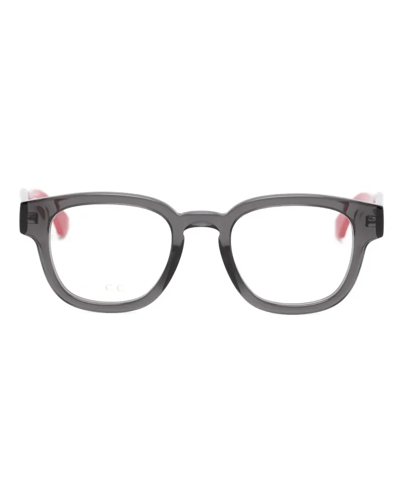 Gucci stripe square-frame glasses - Blau Blau