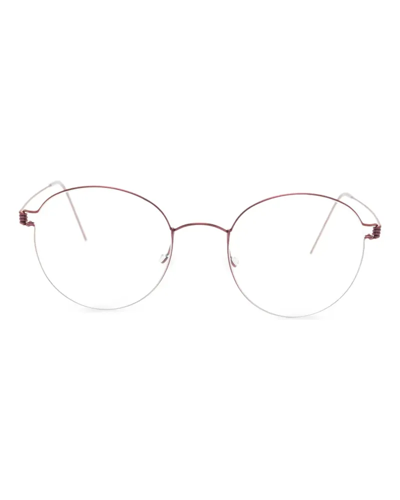 Lindberg Brille mit rundem Gestell - Rot Rot