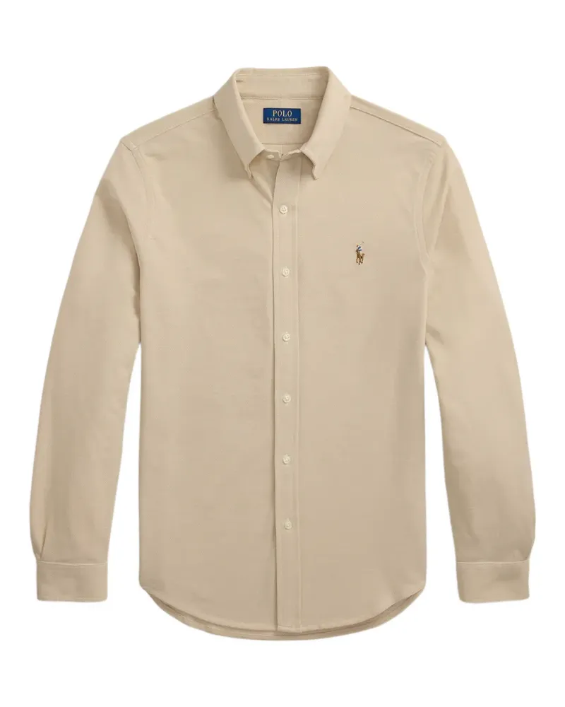 Ralph Lauren Piqué-Hemd mit Logo-Stickerei - Nude Nude