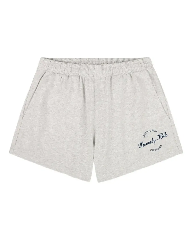 SPORTY & RICH Beverly Script shorts - Grau Grau