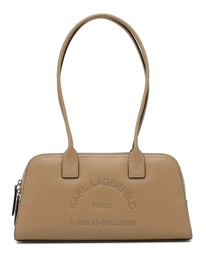Karl Lagerfeld perforated-logo tote bag - Nude Nude
