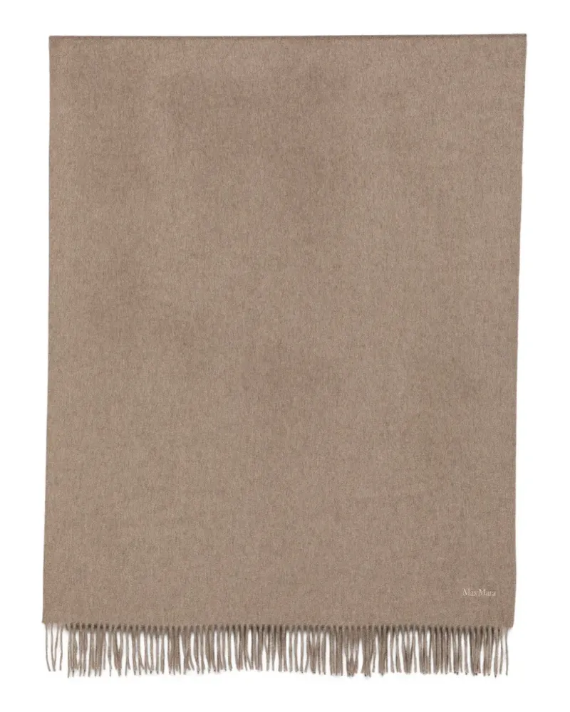 Max Mara Schal mit Logo-Stickerei - Nude Nude