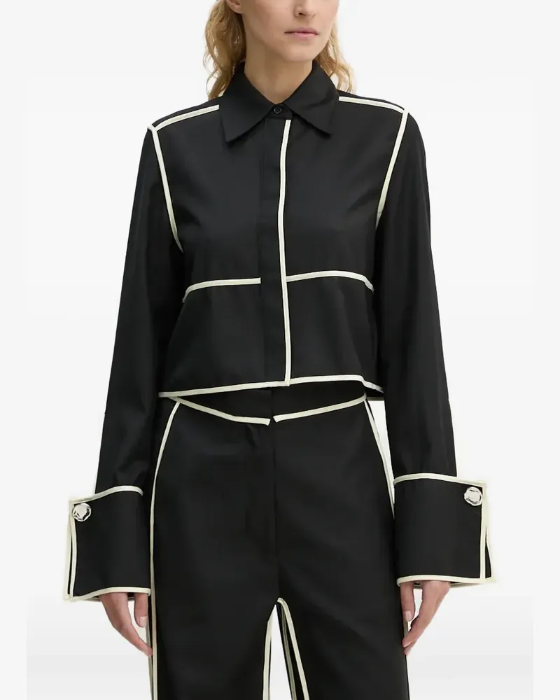 Day Birger et Mikkelsen piped buttoned shirt - Schwarz Schwarz
