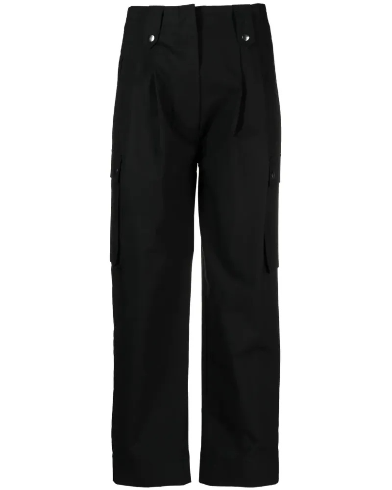 Twin-Set Gerade Cropped-Hose - Schwarz Schwarz