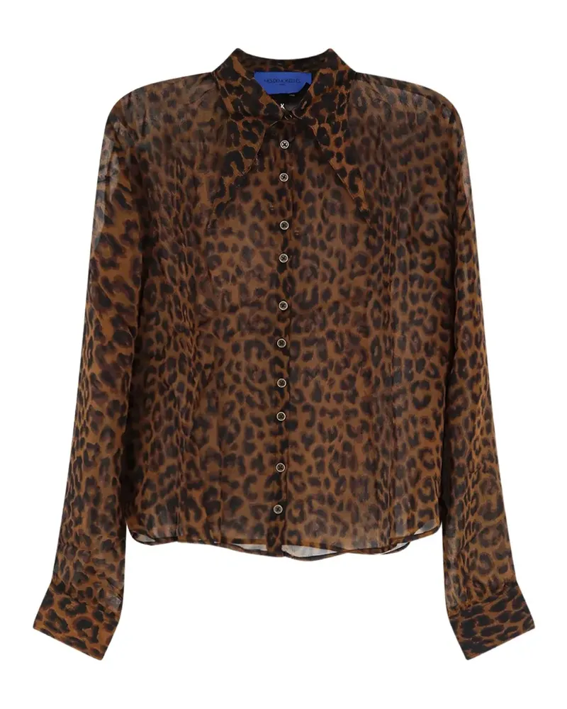 Mes Demoiselles Hemd mit Leopardenprint - Braun Braun