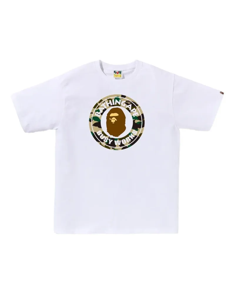 BAPE Busy Works T-Shirt mit grafischem Print - Weiß Weiß