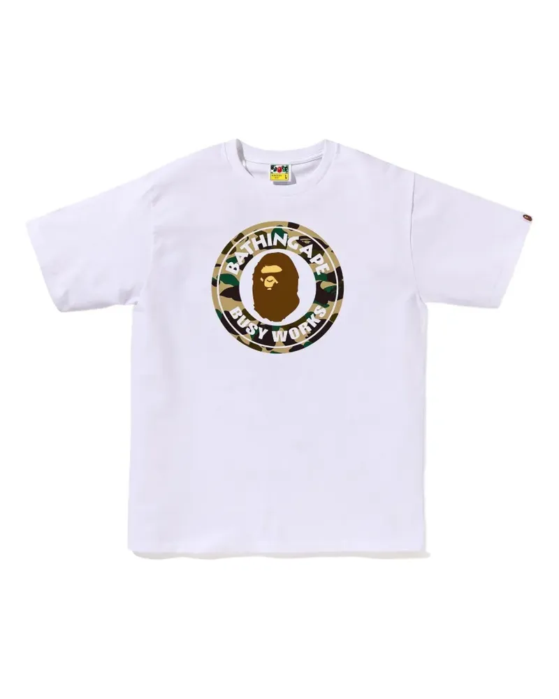 BAPE Busy Works T-Shirt mit grafischem Print - Weiß Weiß