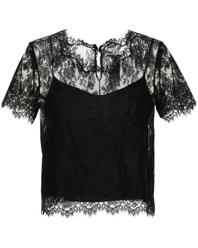 Ermanno Scervino Bluse mit Spitze - Schwarz Schwarz