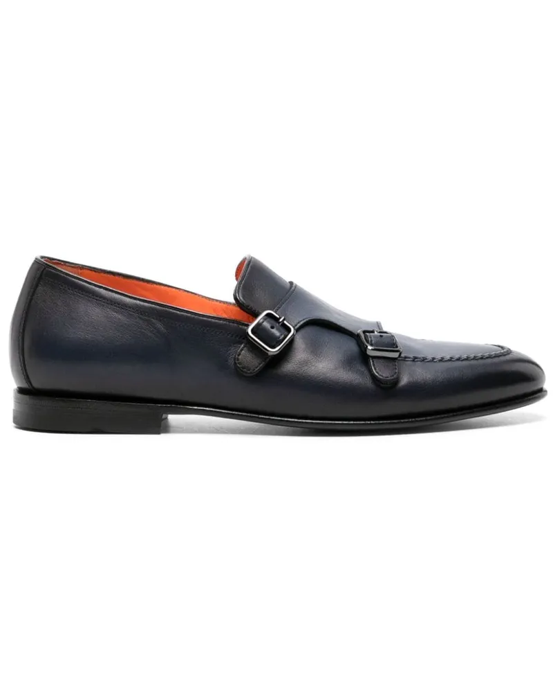 Santoni Monk-Schuhe mit doppelter Schnalle Blau
