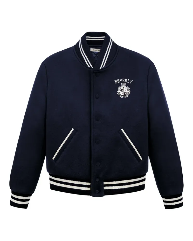 SPORTY & RICH striped embroidered jacket - Blau Blau
