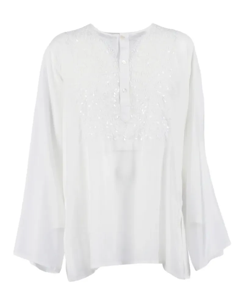 P.A.R.O.S.H. P.A.R.O H. button embellished blouse - Weiß Weiß