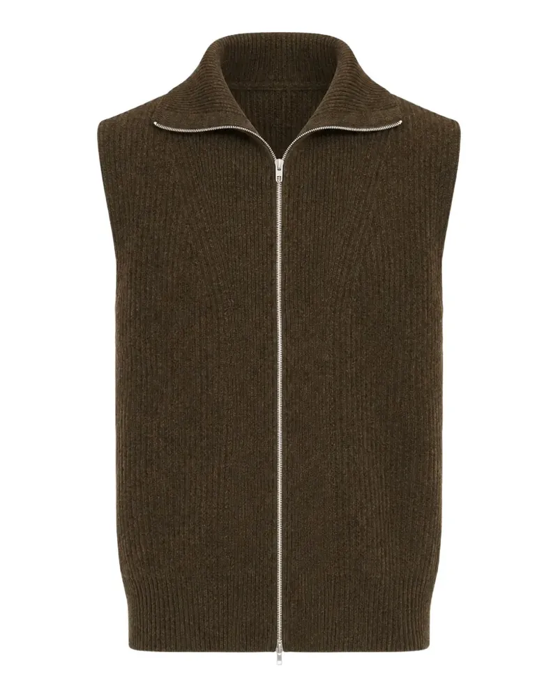 Jil Sander wool zip-up vest - Braun Braun