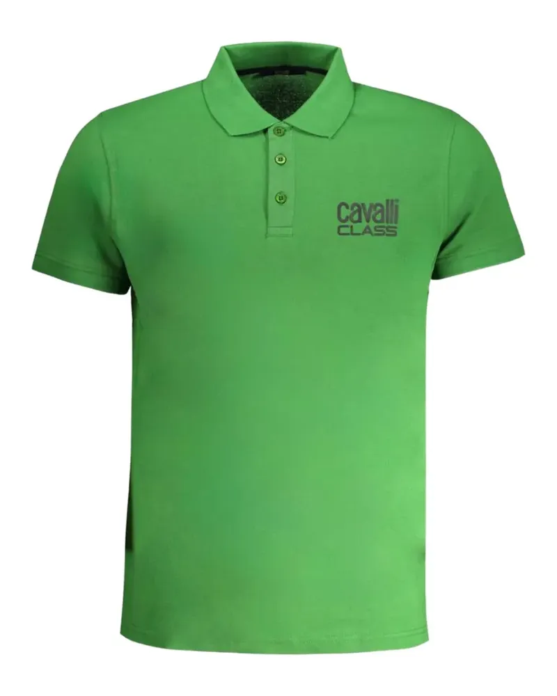 Roberto Cavalli embroidered-logo polo shirt - Grün Grün