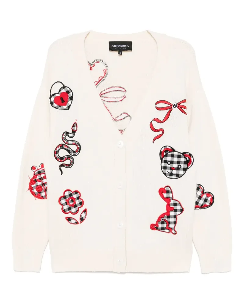 Cynthia Rowley Cardigan im Patchwork-Look - Weiß Weiß