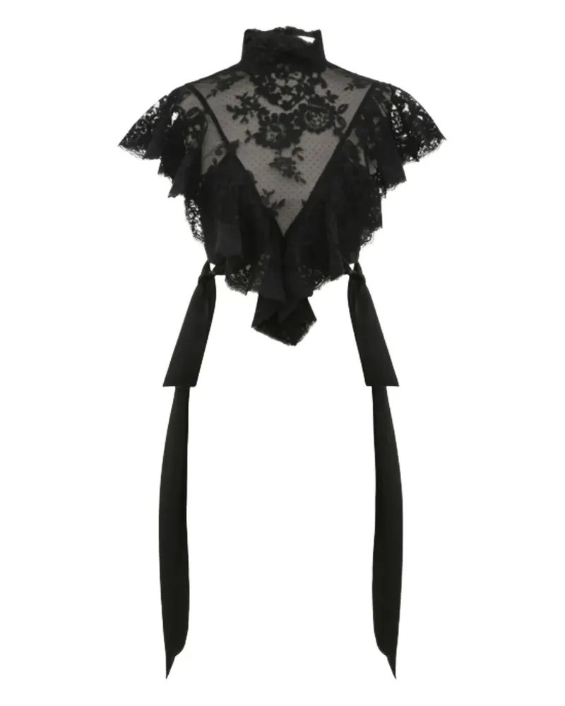 Zimmermann Hypnotic Bluse mit Stehkragen - Schwarz Schwarz